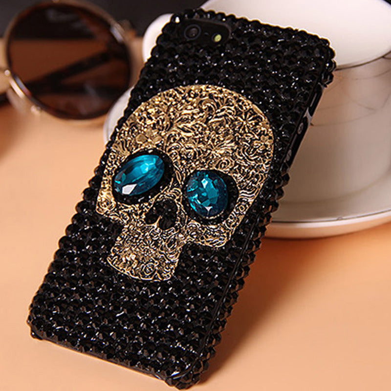 Skull Rhinestone Mobile Phone Shell