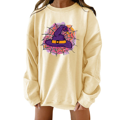 Halloween Creative Theme Print Loose Sweater