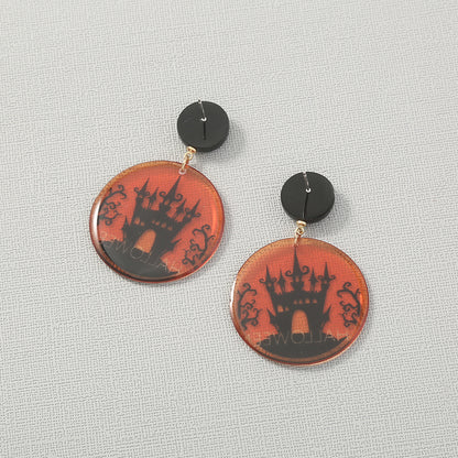 Simple Geometric Personality Halloween Earrings