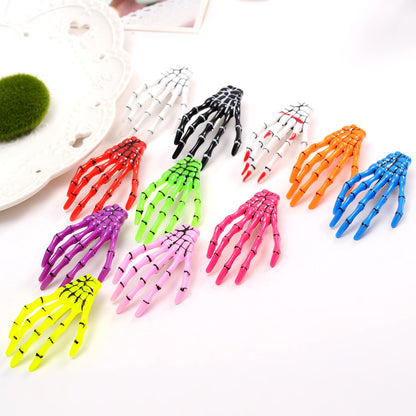 Halloween Skull Hand Claw Fluorescent Hairpin