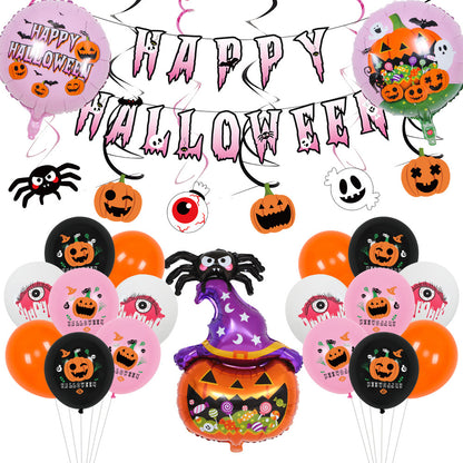 Pumpkin Spider Ghost Festival Halloween Party Decoration Aluminum Film Balloon