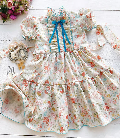 Girl Lolita Floral Princess Dress