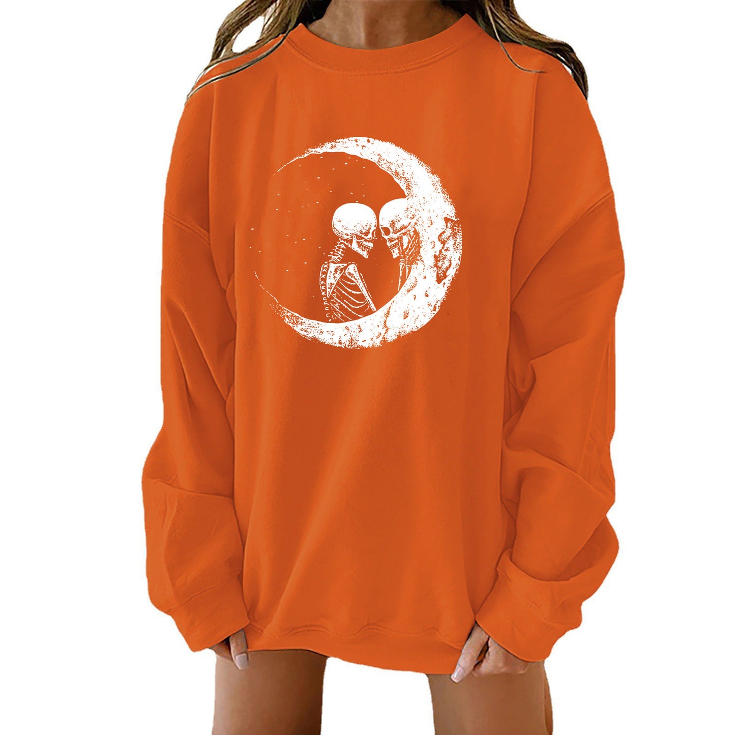 Halloween Creative Theme Print Loose Sweater